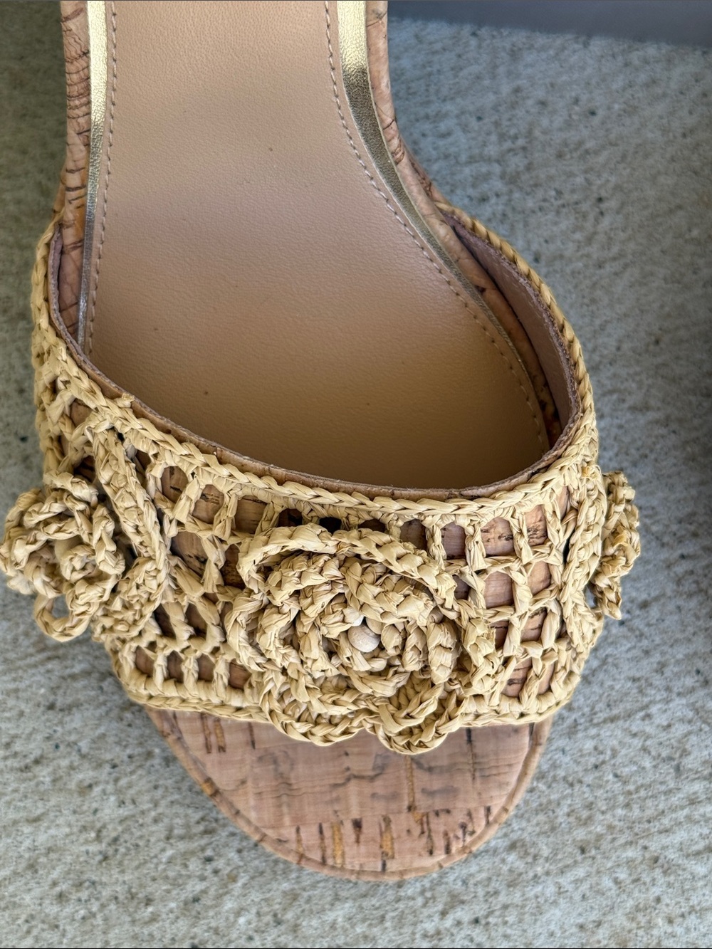NIB Donald J. Pliner Baybi Heeled Cork Sandals Size 8 - Picture 7 of 8
